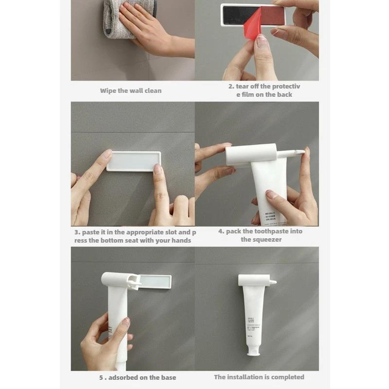 Настенный магнитный выжиматель для зубной пасты, ленивый выжиматель, зажим для зубной пасты, подставка для зубных щеток и зубной пасты в ванной, стеллаж для хранения дома