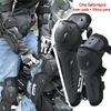 4Pcs/Set Protective Motorbike Kneepad Elbow Pads Motorcycle Knee Pads Motocross Racing Protective Gear Guards Kit Night Racing