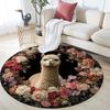 Pigs, Foxes, Rabbits & Llamas pattern round rug,Carpet Rug for Living Room Bedroom Playroom ,Non-slip Floor Mat,Holiday Gifts and Birthday Gifts.