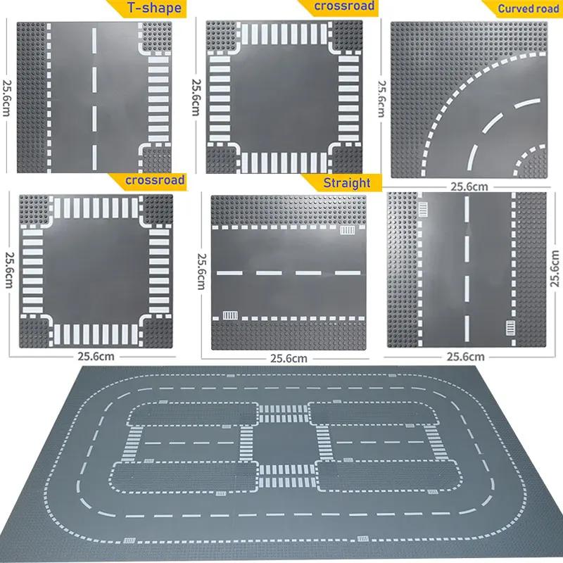 City Classic 32x32 32x16 16x16 Точек Базовая Пластина Дорожная Пластина Прямая Изогнутая Река Базовая Пластина Строительный Блок Фигурки Строительные Блоки