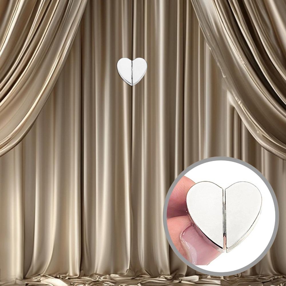 1/2/4Pcs Punch-free Heart Shaped Magnetic Curtain Button Simple Curtain Ties  for Home