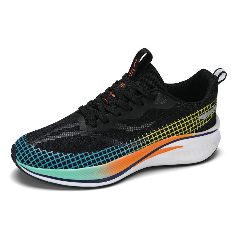 Модный бренд высокого класса Мужские гоночные кроссовки для бега Мягкие эластичные Противоскользящие Мужские сетчатые повседневные кроссовки Летние легкие кроссовки для ходьбы