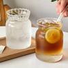 Transparent Glass Cup Retro Coffee Drinkware Juice Milk Transparent Coffee Mug Iced Water Mug Cocktail Beer Glasses Home Decor