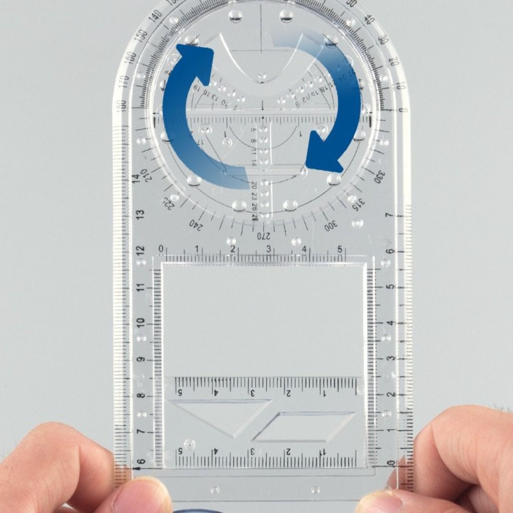 Student Stationary Measuring Scale Ruler Fast Drawing Ruler Math Class Drafting Template Ruler