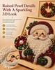 DIY Christmas Pearl Diamond Painting Acrylic 2D Flat Print 3D Art, 25x25 cm Frameless Wall Decor for Adults and Beginners