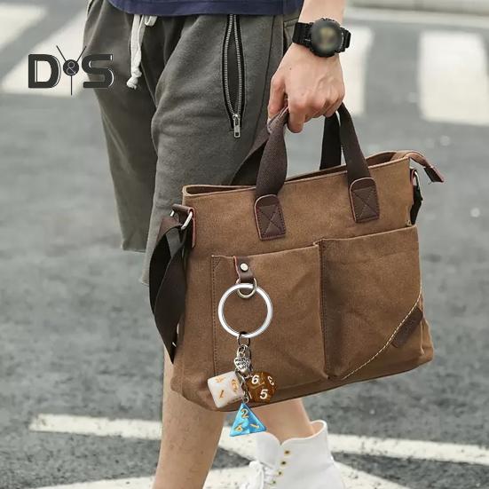 Keychain Pendant Dice Charm Lightweight Portable Acrylic Keychain Phone Bag Keyring Smooth Surface Keychain