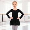 Девочки Цветной Боди из Тюля с Длинным Рукавом Костюм для Танцев