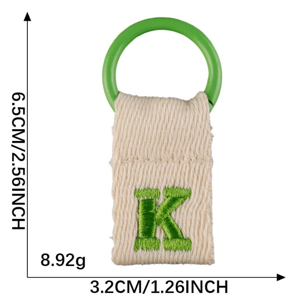 Embroidery 26 Letter Key Chain Key Ring Business Key Holder Creative Alphabet Car Key Buckle  Man