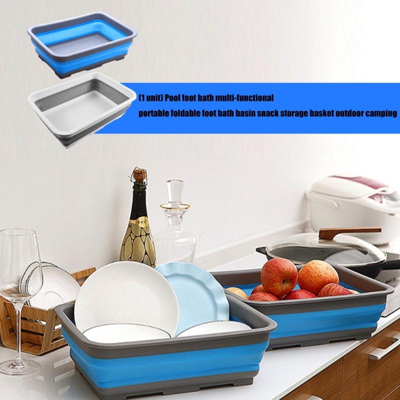 Outdoor Camp Basins Portable Foldable Foot Basin Convenient Foot Soaking Bath for Travel Camping Home Use Enduring