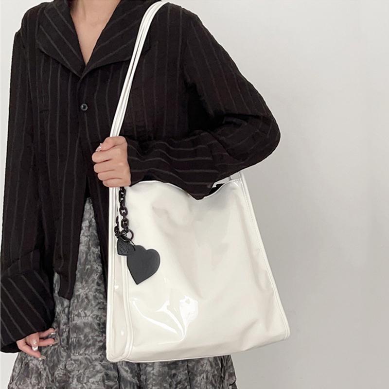 Модные женские сумки на ремне из лакированной кожи, винтажные женские повседневные сумки-тоут, большая вместительная женская сумка для покупок