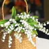 10 Pcs Artificial Lily of The Valley Fake Plastic Lily Flower Bridal Bouquet Wedding Party Decor Home Garden Decor Fake Flower