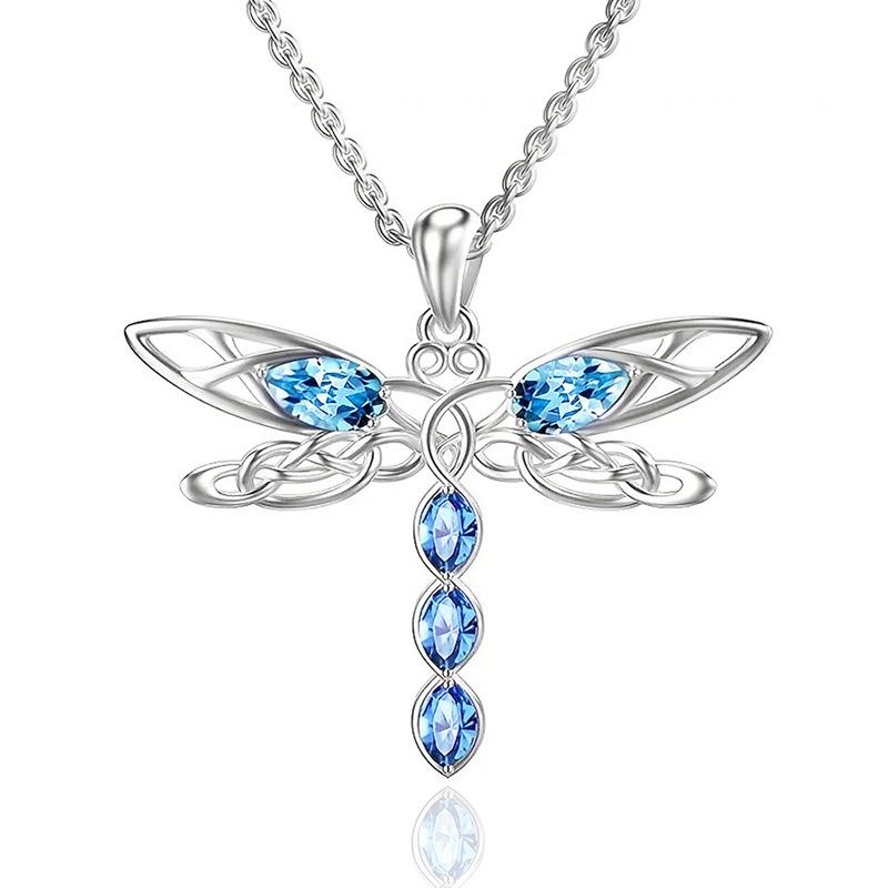 Подвеска «Стрекоза» из циркона, изысканное популярное ожерелье, элегантные ювелирные украшения с темпераментным дизайном