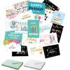 Pack Of 24 Birthday Cards Set With Envelopes & Stickers
