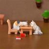 1PC Resin Cats Ornament Kitten Figurine Animal Miniature Fairy Garden Doll House Decoration DIY Micro Landscape Home Decoritions