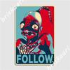 Oddworld Abe Follow Metal Signs Painting Décor Club Bar Custom Cinema Garage Tin Sign Posters