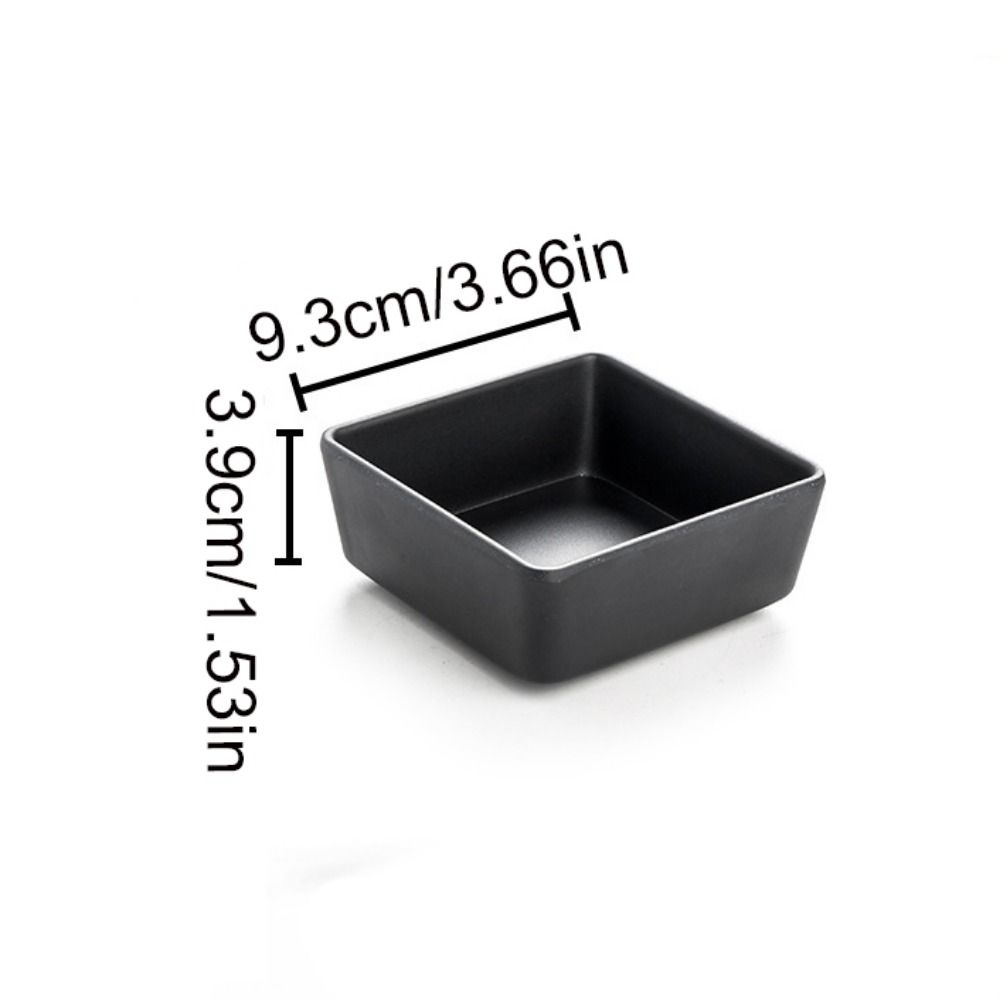 Black Seasoning Plate Japanese Style Sushi Soy Dipping Sauce Bowl Snack Plate  Home
