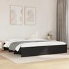 VidaXL Black Bed Frames 180x200 Cm Engineered Wood, Bedroom Furniture, Double Bed, Slatted Base, Bed, Bed Frame 3295633