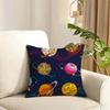 outer space spaceship astronaut rocket Cushion Cover Reversible Plush Pillow Cover Soft Fluffy  Home Decor for Sofa Bedroom