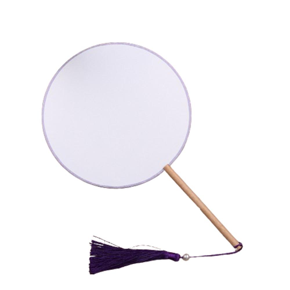 Вышивка Пустой Круглый Ручной Веер Китайский Стиль Деревянный Шелковый Ручной Веер Веер для Танцев Аксессуары для Ханфу