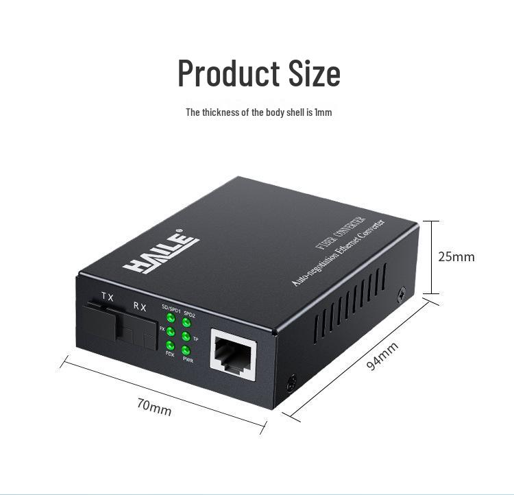 HAILE HC-810-A 40km 100M Single-Mode Fiber Optic Transceiver (1 Optical, 1 Electrical, A-side, 1 Unit)