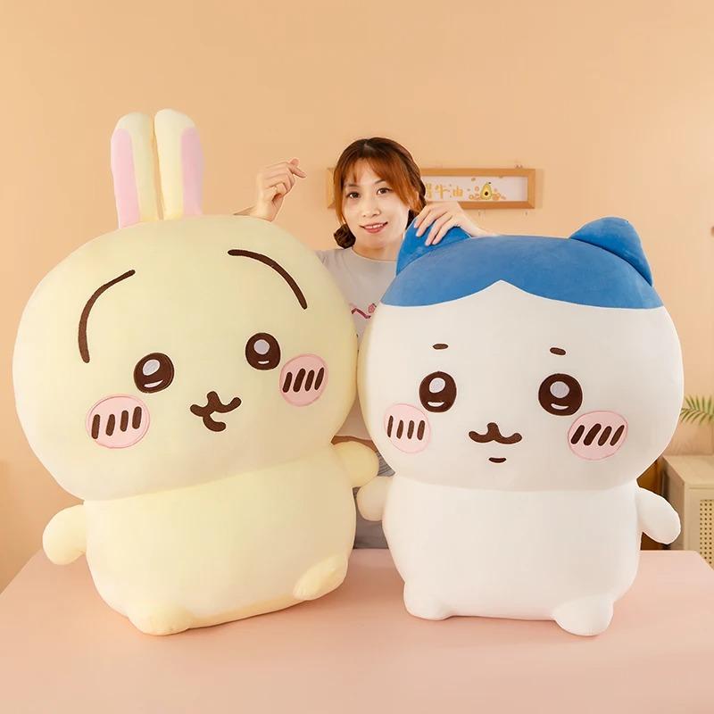 New Large Size 30/60cm Usachi Chiikawa Doll Kawaii Plush Toy Peripheral Self-deprecating Bear Hachiware Pillow Cushion Gift