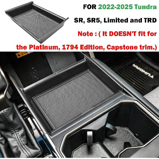 Lower Center Console Organizer Compatible with Tundra 2024 2025 Access