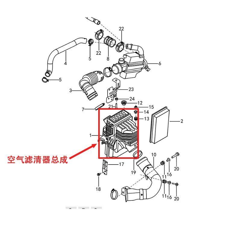 Auto parts High quality for Dongfeng DFM Fengshen AX3 1.5 Air Chewer Air filter Core Case Assembly