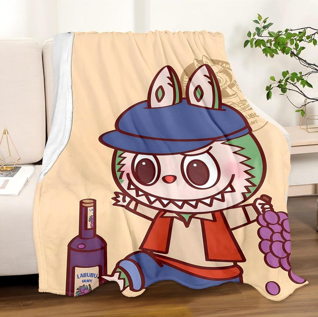 1PC Pop Cartoon Actor Elf Pattern Soft Throw Spiritual Guru Thin Blanket Gift for Couch Bed Car Home Camping For All Season Use