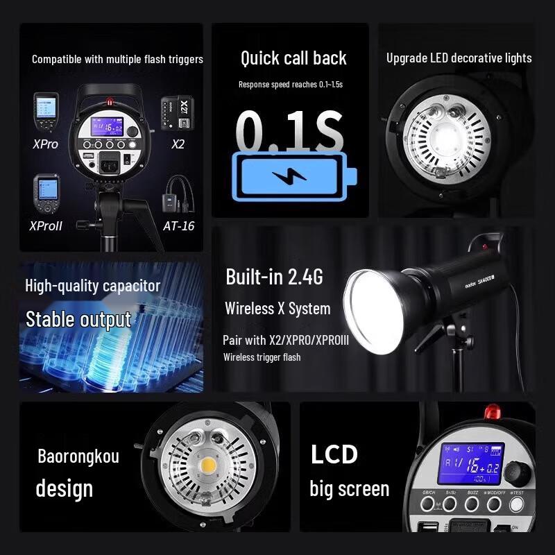 Godox SK400II-V Профессиональная студийная вспышка 400 Вт