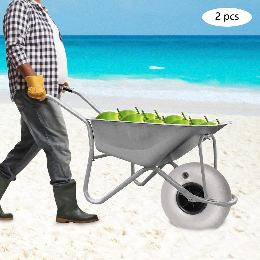 Широкие колеса для песка, 2 шт., баллонные шины для тележки для каяка и лодочного прицепа, грузоподъемные, вседорожные сменные шины