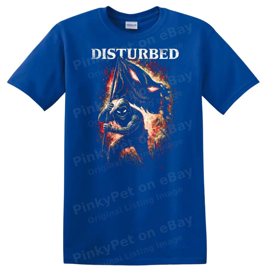 Disturbed Warrior Graphic T Shirt Retro Rock Heavy Metal Album Art Tee