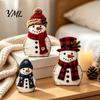 Winter Wonderland Party Decorations Wooden Christmas Tabletop Decor, Rustic Reindeer Animal Figurines, Farmhouse Style Stable Base Holiday Figurine