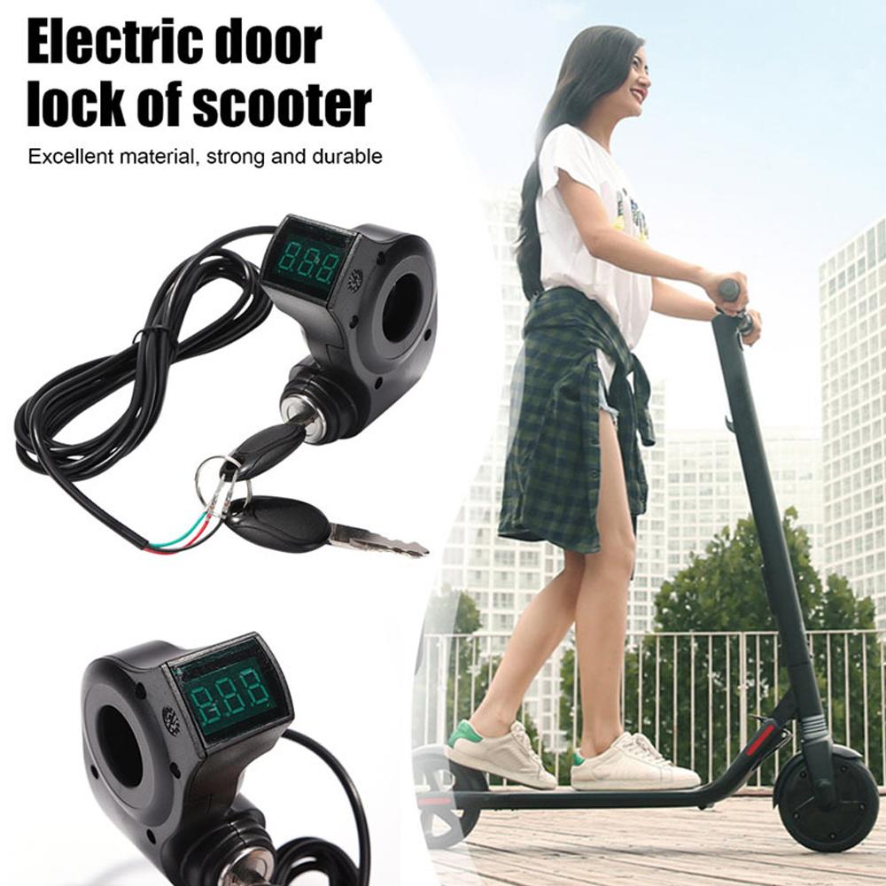 Electric Scooter Ignition Lock Handlebar Control Switch Thumb Throttle with Keys Compatible for Kugoo M4