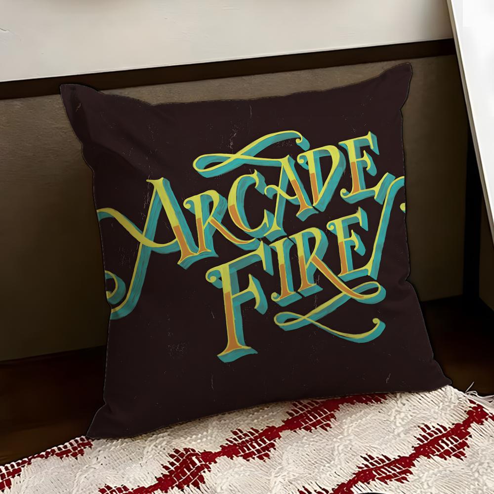 Arcade FFire Band Cushion Cover Reversible Soft Durable Pillow Cover Home Car MultiScene Use for Daily Comfort