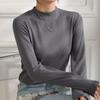 2024 Autumn/Winter Women's Solid Color Long-Sleeve Turtleneck T-Shirt: Versatile & Stylish
