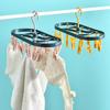 Многофункциональная вешалка с 12 зажимами, ветрозащитная прищепка для белья, общежития, дома, для студентов, прищепка для носков, вешалка для сушки внутри вешалки