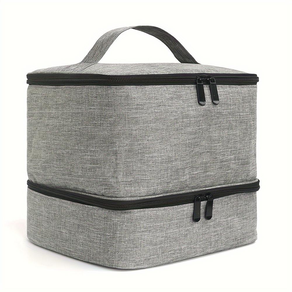 Portable Nail Polish Storage Bag Makeup Cases Organizer Cosmetic Handbag with Handle 1/2 Layers Essential Oil Bag for Travel