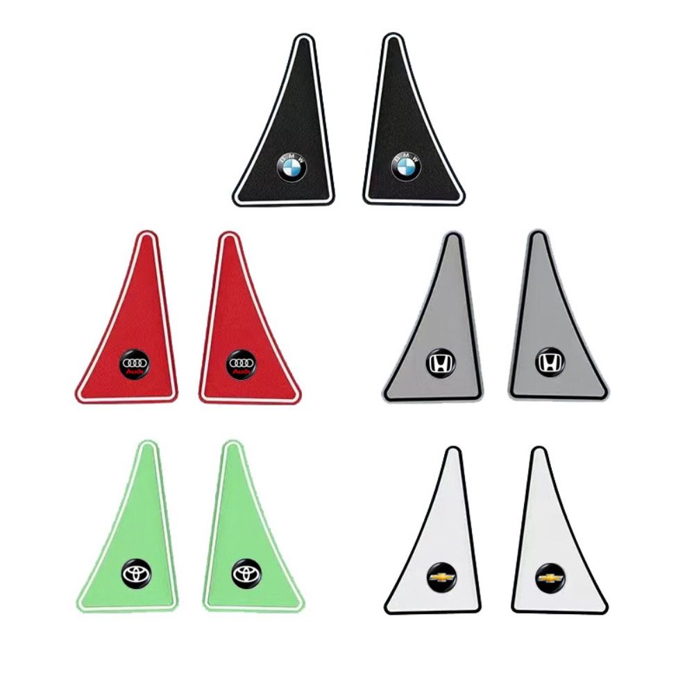 2Pcs Car Door Corner Anti-collision Covers PVC Self-adhesive Scratch-proof Anti-Scratch Stickers Anti-collision Protection Strip
