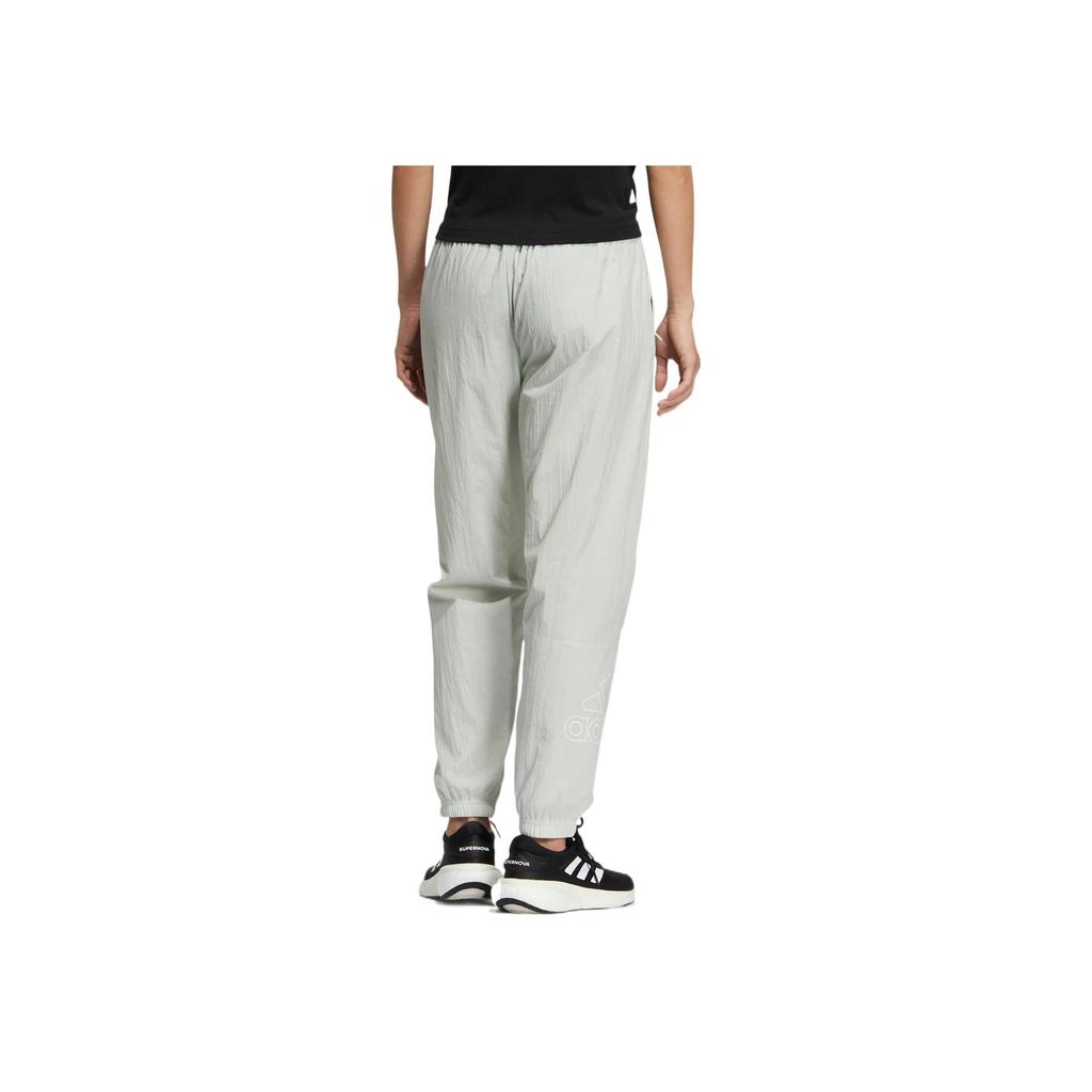 Adidas Casual Joggers With Cuffed Ankles and Logo Women Bottoms Light-Grey HM5293