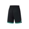Li Ning CBA Series Striped Color Block Mid Waist Straight Leg Basketball Shorts Men Shorts Black AAPU097-1