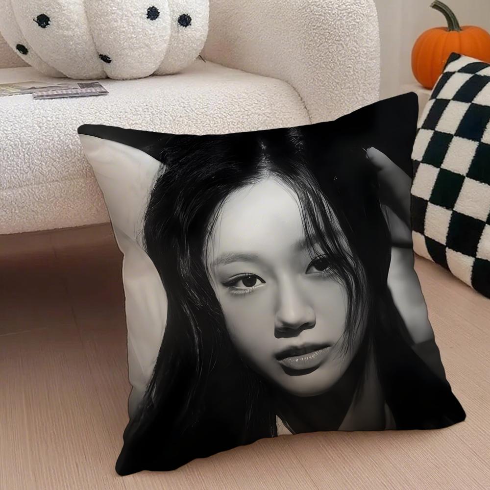 singer bubbly LLee Hyeri Cushion Cover Throw Pillow Cover Hidden Button Durable Polyester Chair Cushion