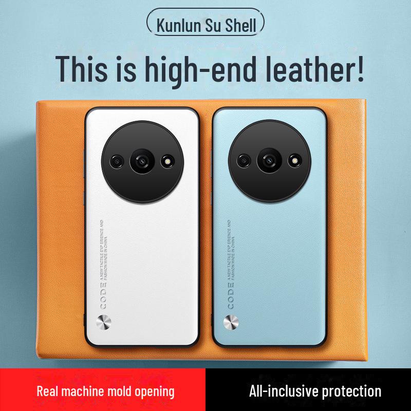 Кожаный чехол для телефона Redmi A3 4G и защитный кевларовый чехол для объектива Redmi 13C 5G