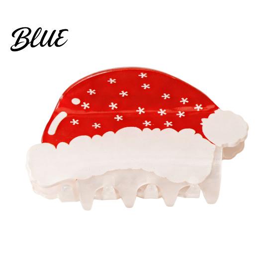 Holiday Gift for Her Hair Claw Clip Women, Cute Christmas Patterns Non-Slip Strong Hold Clips Shark Clip, Lightweight Decorative Barrettes Party