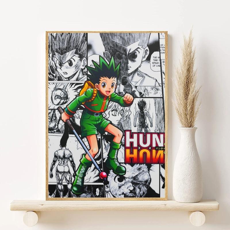 Аниме H-Hunter x hunter Постер HD арт липкий на стену водонепроницаемый для дома гостиной спальни бара эстетическое украшение