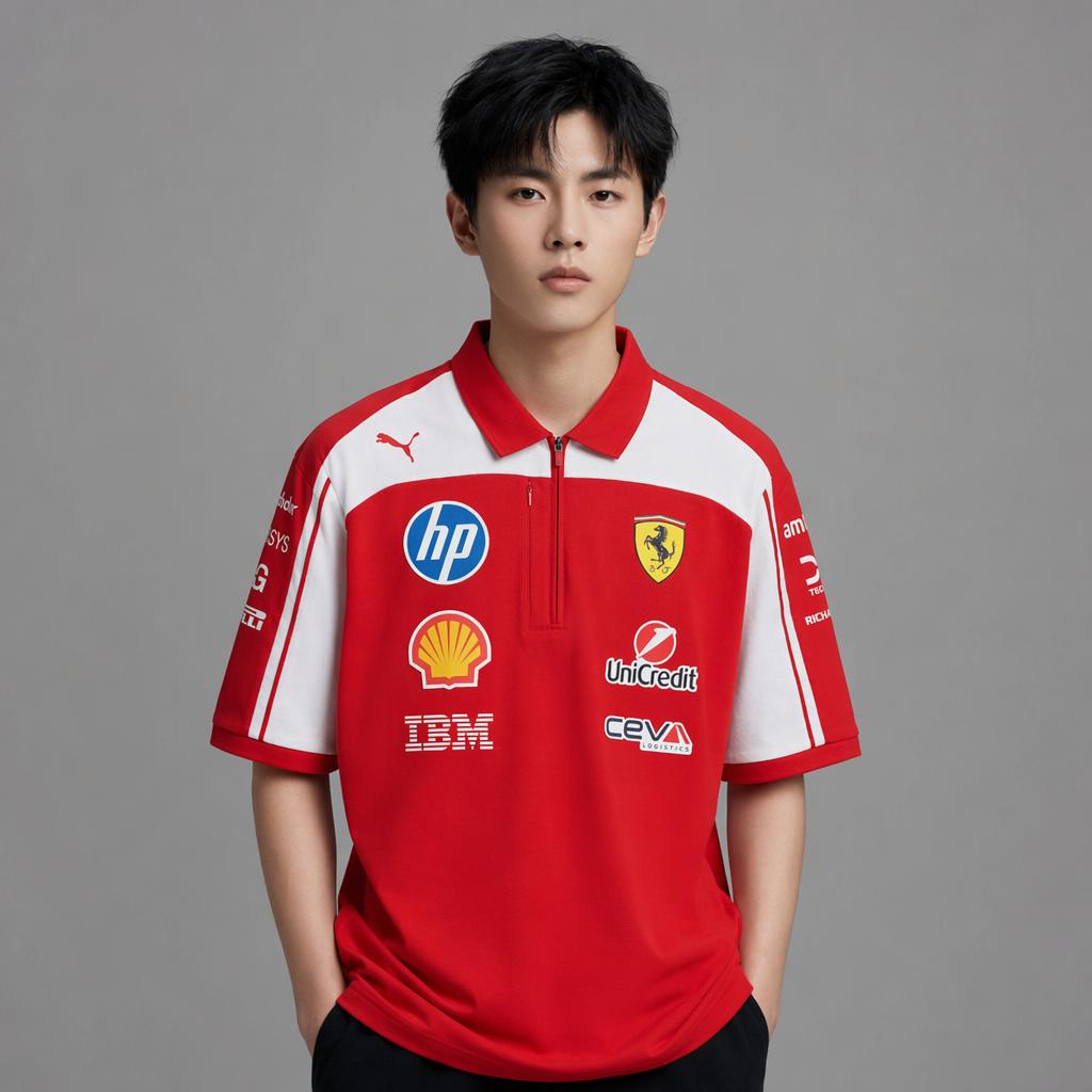 Puma Вязаная футболка-поло с коротким рукавом Scuderia Ferrari HP Replica Series, унисекс, топ 713826-01
