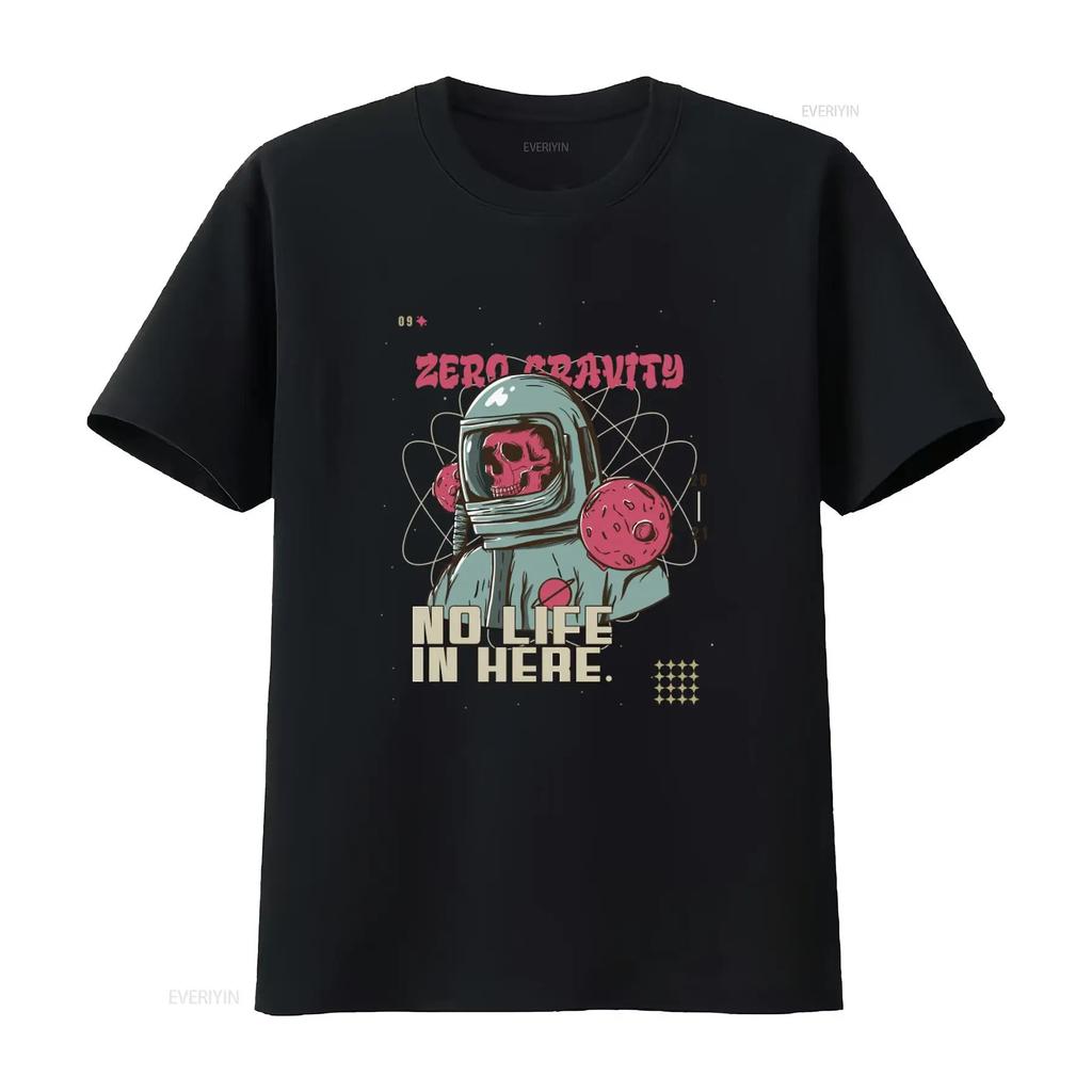 Zero Gravity Space Skull T shirt Defying Boundaries with Astronaut Design and Atomic Elements