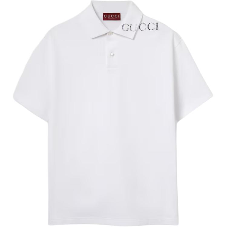 GUCCI Printed Short Sleeve Polo Shirt 806255-XJG14-9074