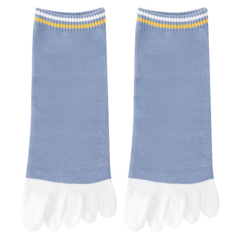 Five-finger Socks, Men's Cotton Socks, Mid-calf Socks, Breathable and Sweat-absorbing Toe Socks, Summer Thin Anti-athlete's Foot Short Socks