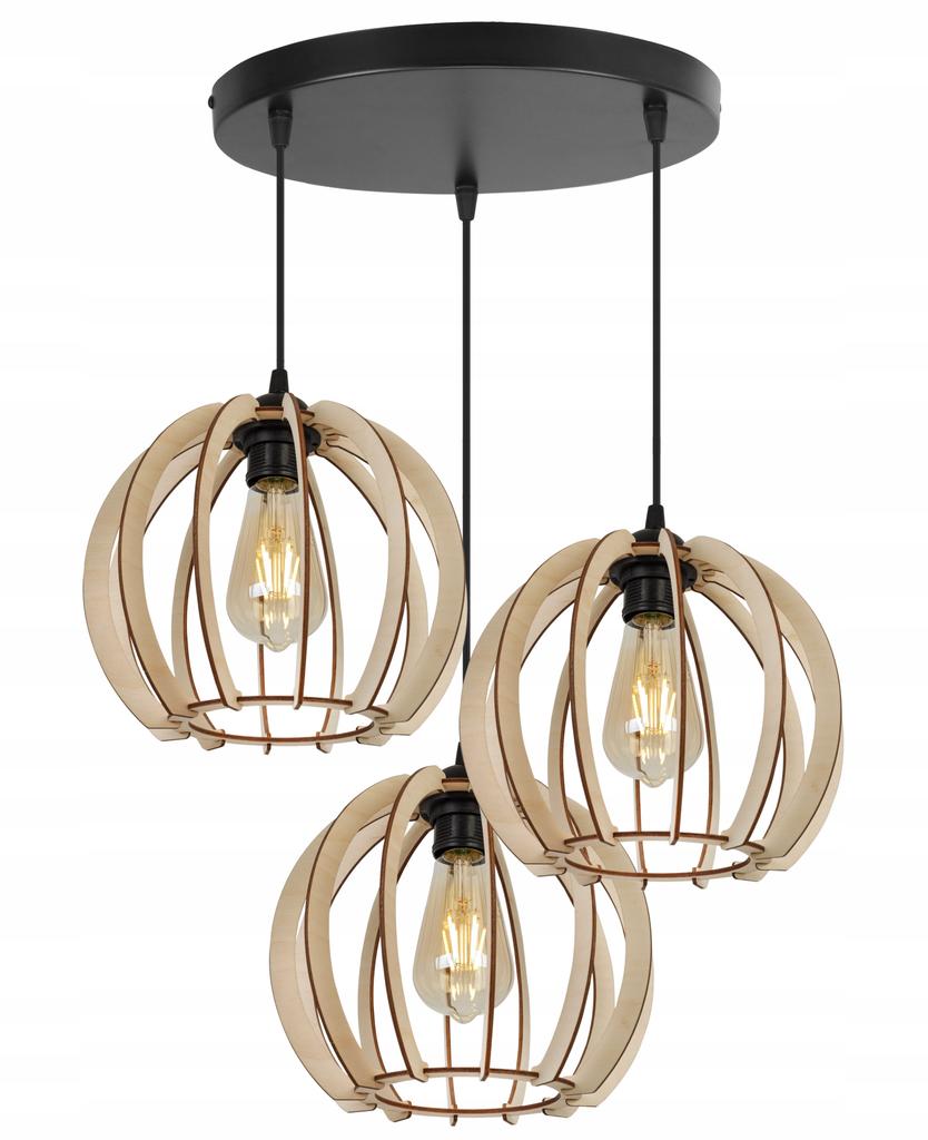 MODERN WOODEN LED CEILING HANGING LAMP