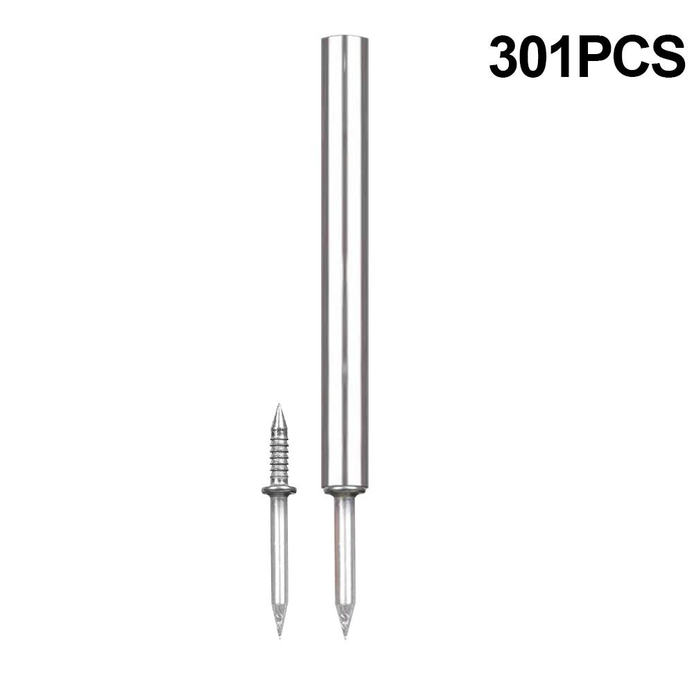 10/51/101pcs Double Head Nails Anti-Rust Threaded Seamless Nails Double-Head Seamless Thread Nail for Solid Wood Skirting Boards